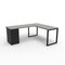 We'Re It Connect It L-Shaped Desk, 77 in D X 30 in H, 60 in W X Thermally Fused Laminate DI60304824L1BBF-BLK-8827 - alternate 4